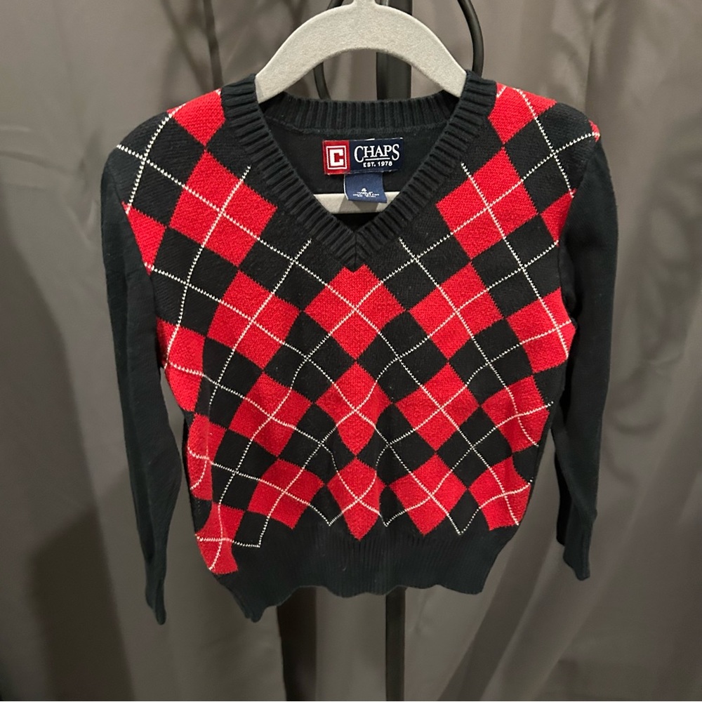 Chaps - Boys Argyle Sweater - Size 4